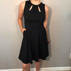 Cynthia Rowley Black Dress with Cut-Outs & Pockets